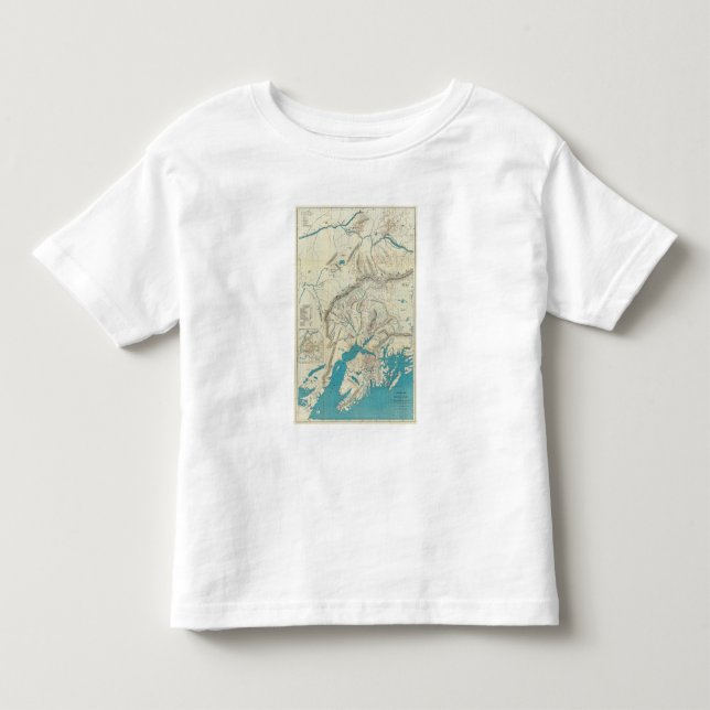 Camiseta De Bebé El mapa de Sleem de Alaska central (Anverso)