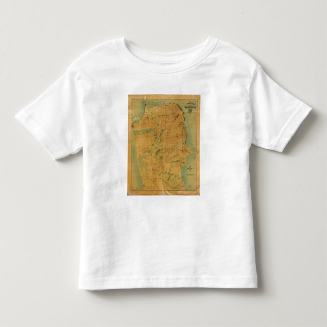 Camiseta De Bebé El mapa del Chevalier de San Francisco (Anverso)