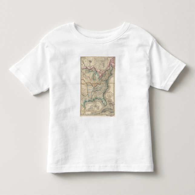 Camiseta De Bebé El mapa militar de Wyld de los Estados Unidos (Anverso)