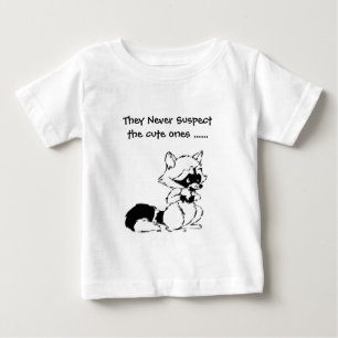 Camiseta De Bebé El mapache astuto nunca sospecha los lindos