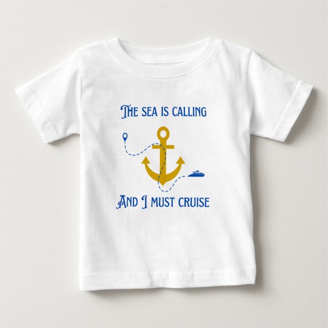 Camiseta De Bebé El mar llama cruceros (Anverso)