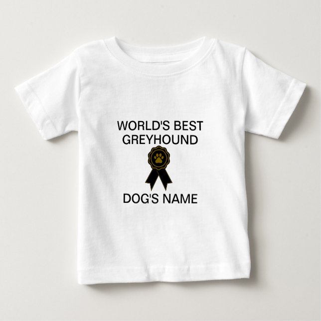 Camiseta De Bebé El mejor diseño de Greyhound en el mundo del perso (Anverso)