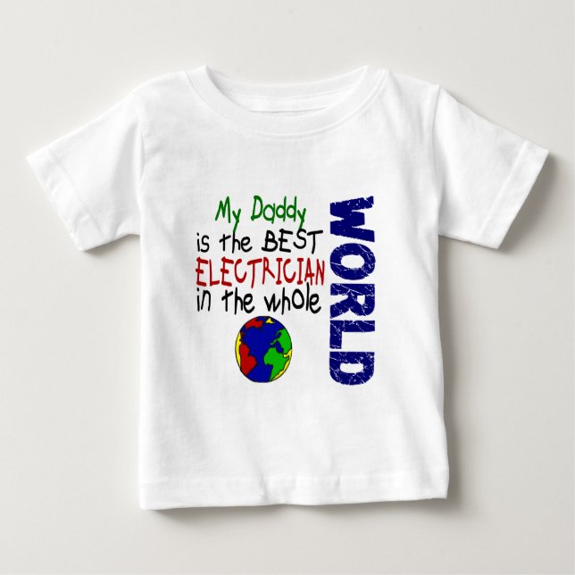 Camiseta De Bebé El mejor electricista en el mundo 2 (papá) (Anverso)
