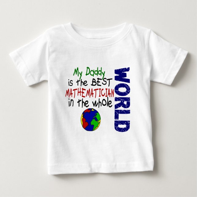 Camiseta De Bebé El mejor matemático en el mundo 2 (papá) (Anverso)