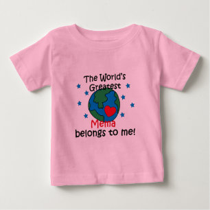 Camiseta De Bebé El mejor Mema pertenece a mí