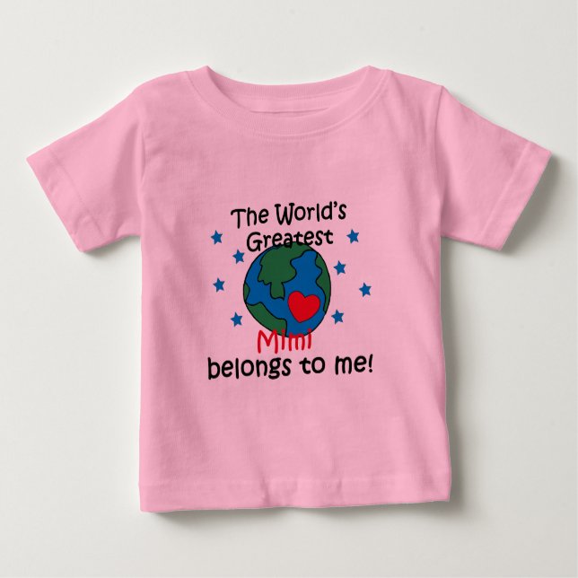 Camiseta De Bebé El mejor Mimi pertenece a mí (Anverso)