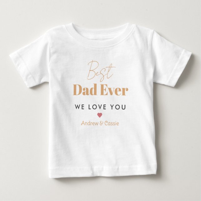 Camiseta De Bebé El mejor padre de la historia (Anverso)