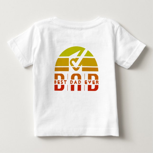 Camiseta De Bebé El mejor papá de la historia: El hombre, el mito,  (Reverso)