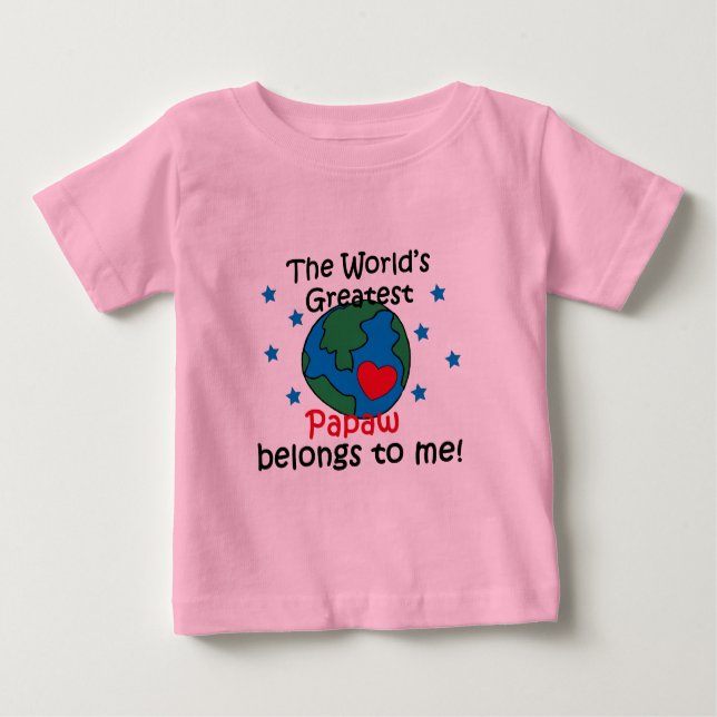 Camiseta De Bebé El mejor Papaw pertenece a mí (Anverso)
