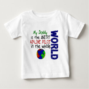 Camiseta De Bebé El mejor piloto de la línea aérea en el mundo 2