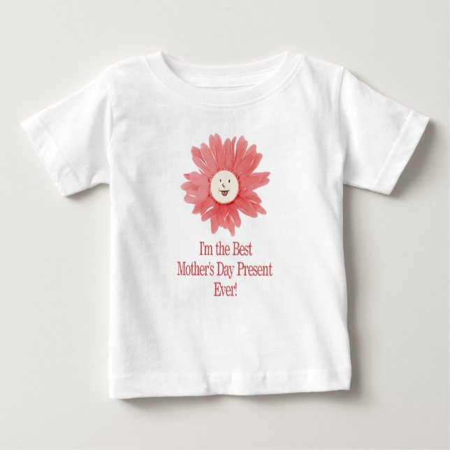 Camiseta De Bebé El mejor té de la madre presente al bebé (Anverso)