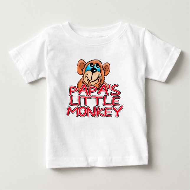Camiseta De Bebé El monito de papá (Anverso)