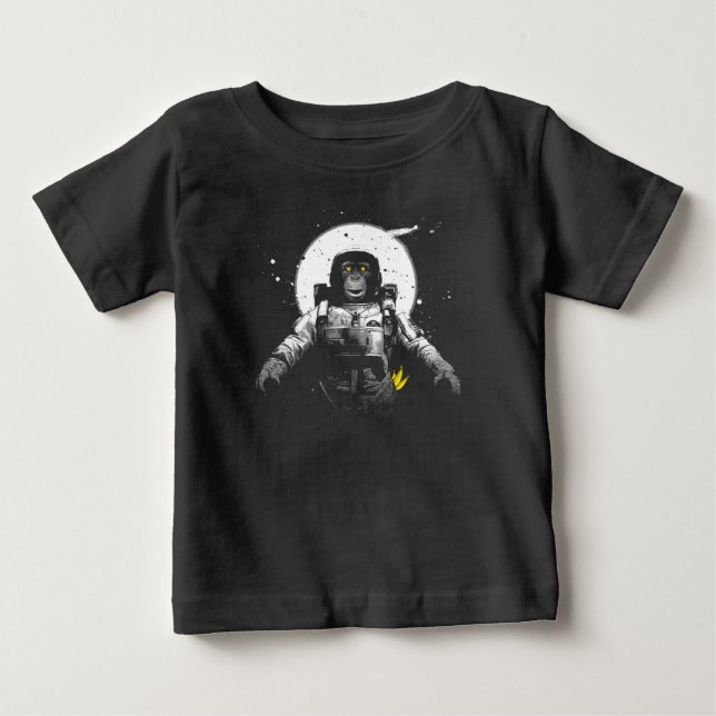 Camiseta De Bebé El mono astronauta espacial es divertido para los  (Anverso)