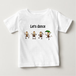 Camiseta De Bebé El mono del baile, nos dejó bailar