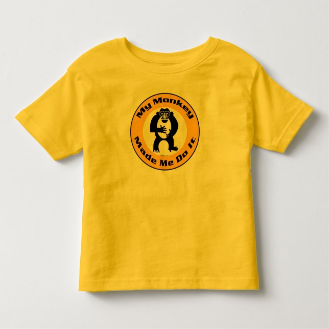 Camiseta De Bebé El mono me hizo K (Anverso)