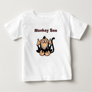 Camiseta De Bebé El mono ve