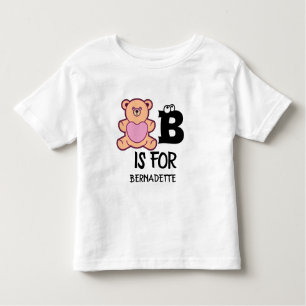 Camiseta De Bebé El monograma B del personalizado es para el animal