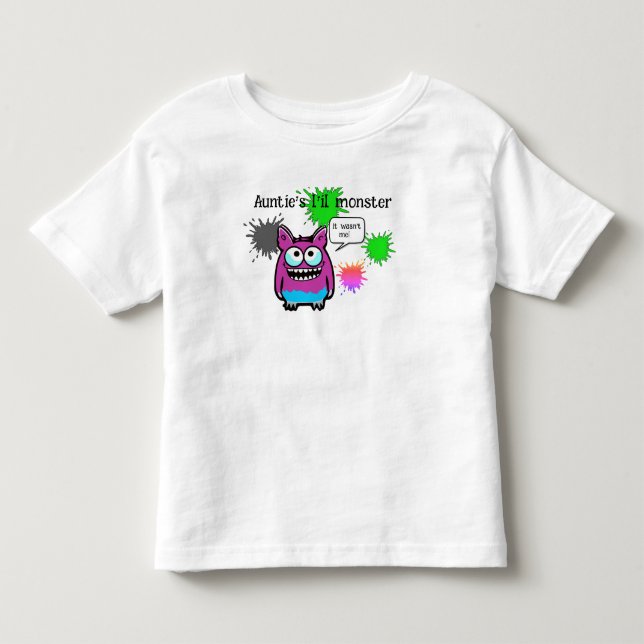 Camiseta De Bebé El monstruo de la tía (Anverso)