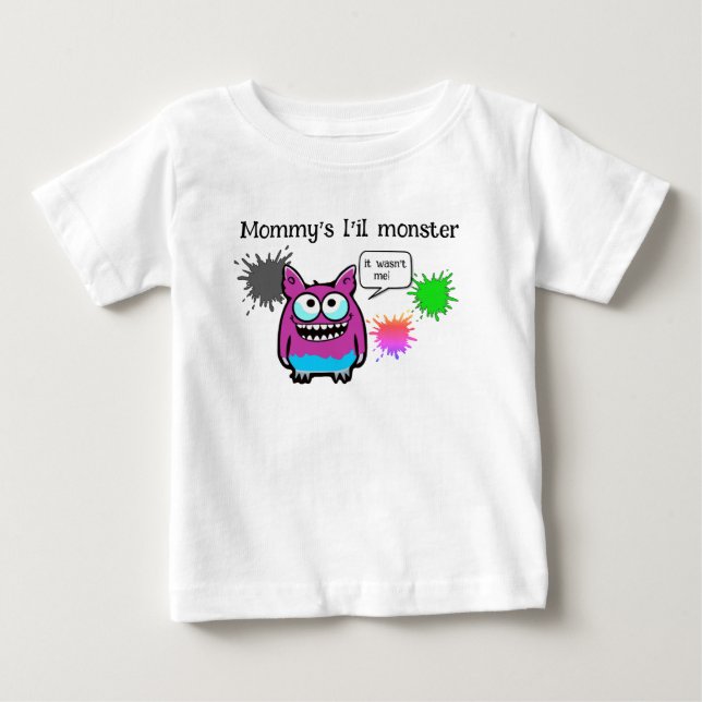 Camiseta De Bebé el monstruo de l'il de mamá (Anverso)