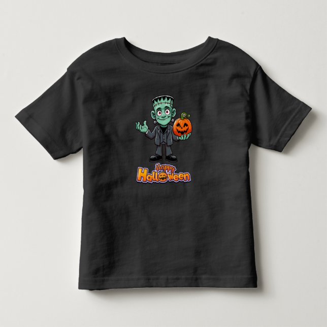 Camiseta De Bebé El monstruo del personalizado Frankenstein (Anverso)