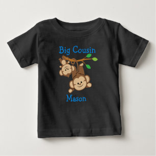 Camiseta De Bebé El muchacho personalizado Monkeys al primo grande