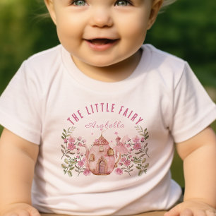 Camiseta De Bebé El Nacimiento De Un Pequeño Hada Y Una Tetera