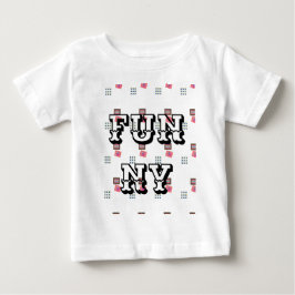CAMISETA DE BEBÉ EL NEGRO DE LA NIÑA FUNNY MODERNA