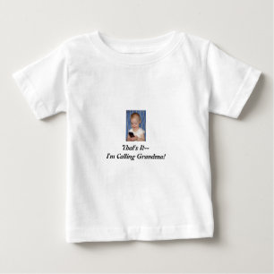 Camiseta De Bebé El niño con el teléfono celular, de que es él,
