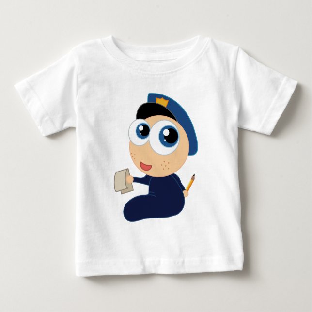 Camiseta De Bebé El niño futuro del oficial de policía embroma la (Anverso)