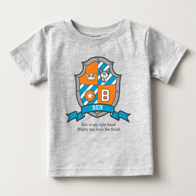 Camiseta De Bebé El nombre y el significado de los muchachos B de (Anverso)