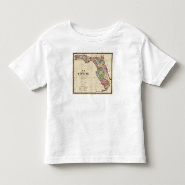 Camiseta De Bebé El nuevo mapa Drew's del estado de la Florida (Anverso)