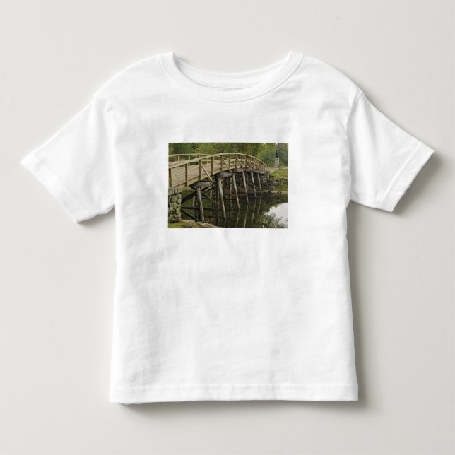 Camiseta De Bebé El Old North Bridge, Minute Man Nacional (Anverso)