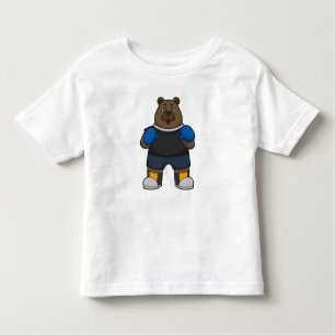 Camiseta De Bebé El oso como boxeador con guantes de boxeo