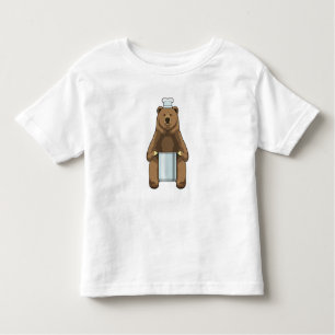 Camiseta De Bebé El oso como cocinero con olla de cocina