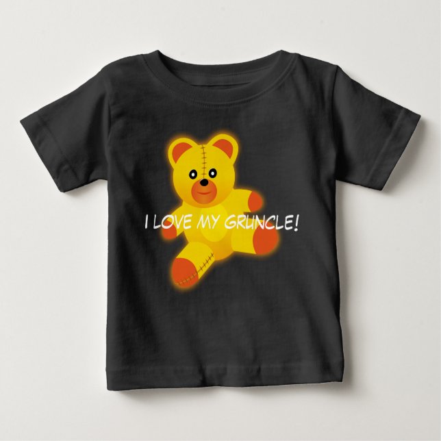 Camiseta De Bebé El oso de peluche dice, "amo mi Gruncle " (Anverso)