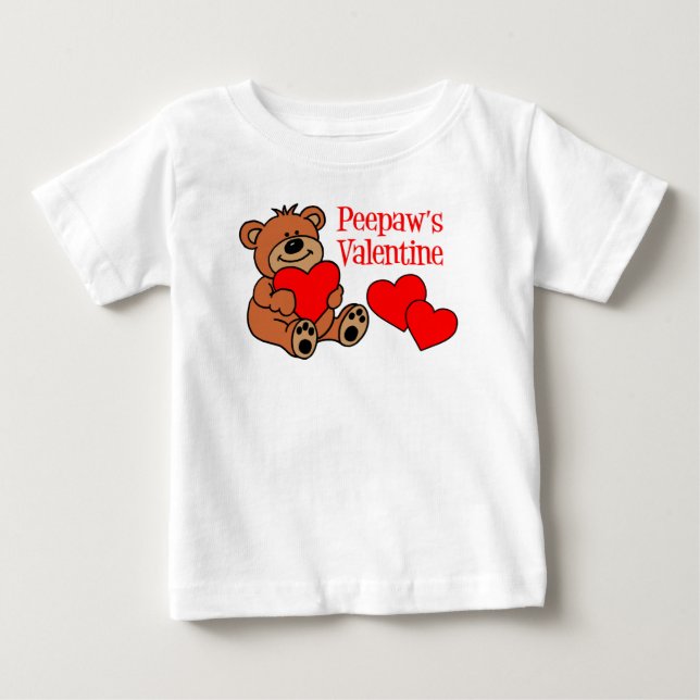 Camiseta De Bebé El oso de San Valentín de Peepaw (Anverso)