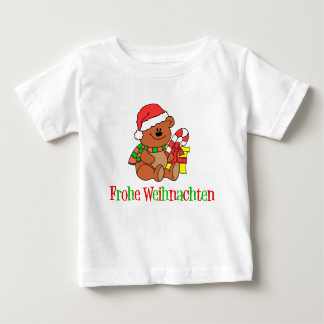Camiseta De Bebé El oso Navidad alemán (Anverso)