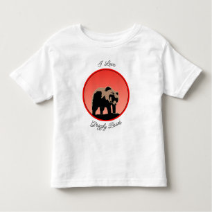 Camiseta De Bebé El oso pardo al atardecer - Arte de vida salvaje o