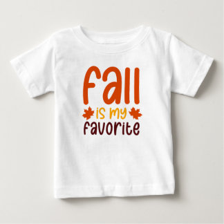 Camiseta De Bebé El Otoño Es Mi Favorito - Diseño de Cita de Otoño