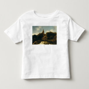Camiseta De Bebé El paisaje enselvado con las figuras acerca a una
