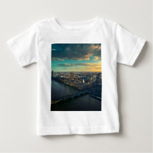 Camiseta De Bebé El paisaje urbano de Londres con puesta de sol