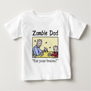 Camiseta De Bebé El papá del zombi, come sus cerebros