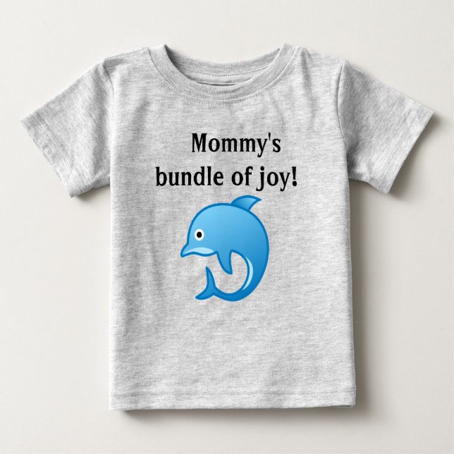 Camiseta De Bebé El paquete de alegría de mamá delfín (Anverso)