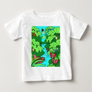 Camiseta De Bebé El paraíso de la jungla con vida salvaje