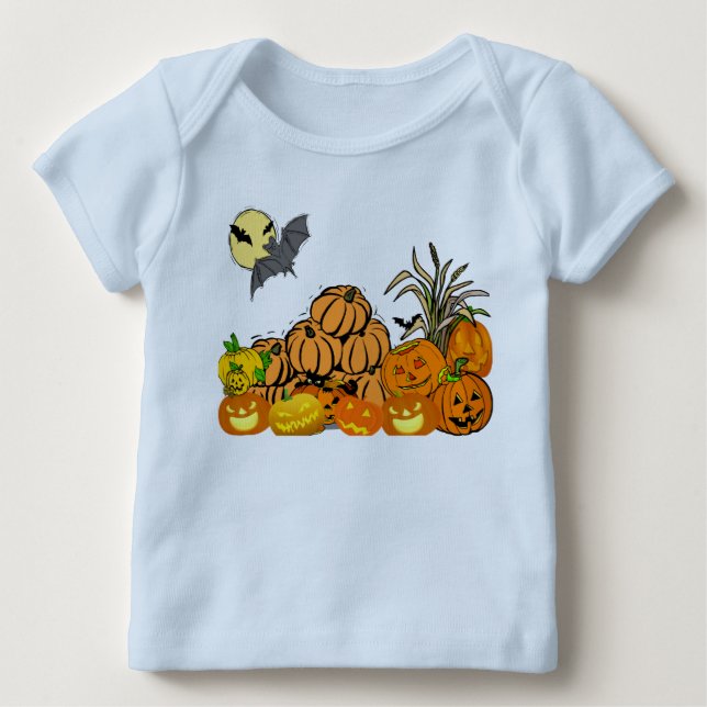 Camiseta De Bebé El parche de calabaza - (Anverso)