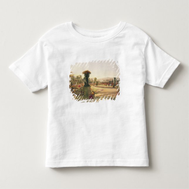 Camiseta De Bebé El Parterre, Trentham Pasillo cultiva un huerto, (Anverso)