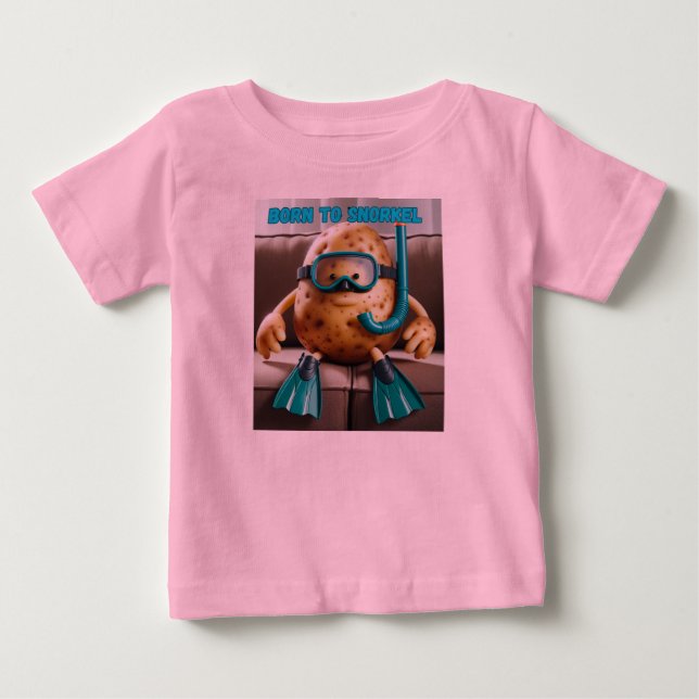 Camiseta De Bebé El patatal de sofá ha nacido para bucear (Anverso)