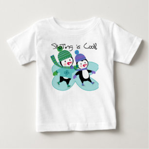 Camiseta De Bebé El patinaje de los pingüinos es fresco