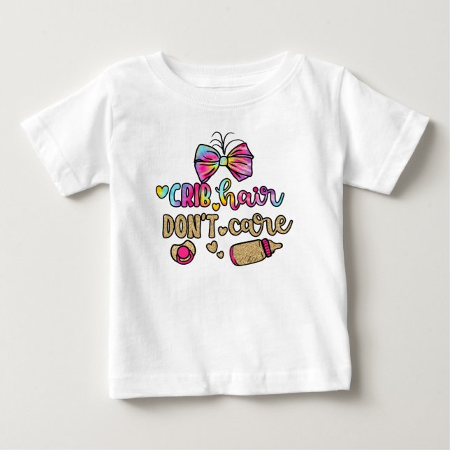 Camiseta De Bebé El pelo de la cuna, no te importa (Anverso)