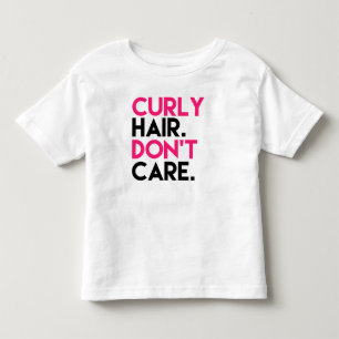 Camiseta De Bebé El pelo rizado no cuida el raglán rosado divertid
